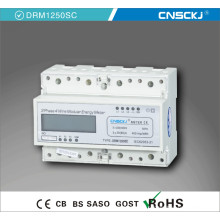 Medidor elétrico de controle de débito único / trifásico de trilho DIN